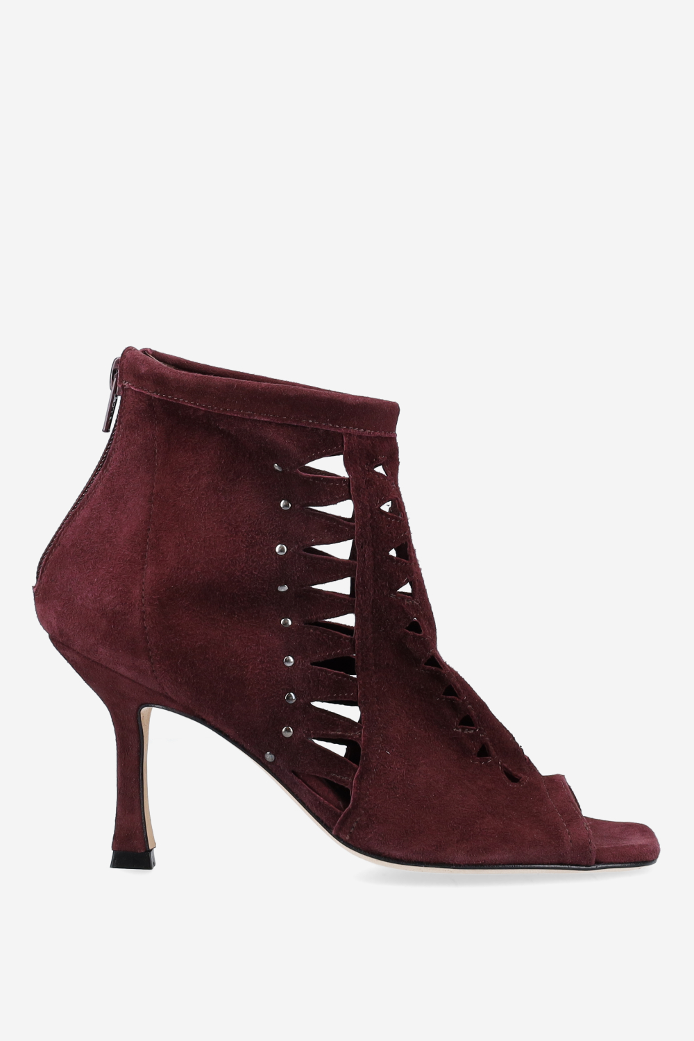 Blue light suede heels