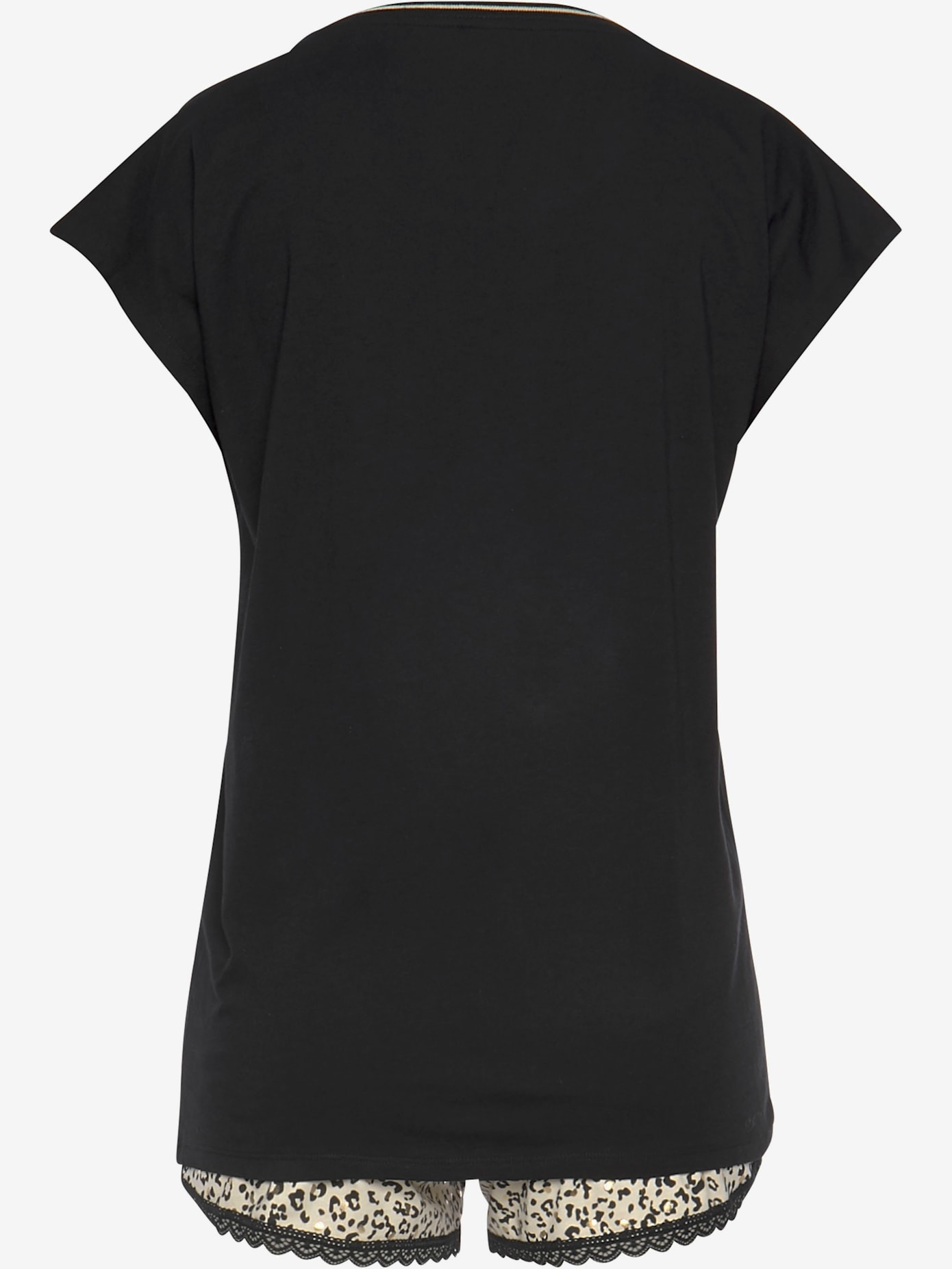 Pyjama court tendance avec short imprimé aspect léopard