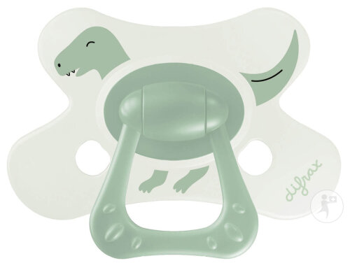 Difrax Sucette Natural 18 Mois+ Little Green Dino 1 Pièce (803B32)