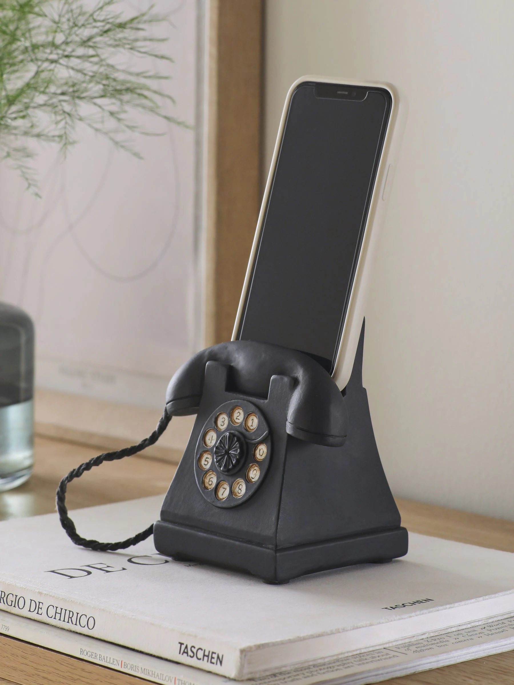 Retro houder voor mobiele telefoon