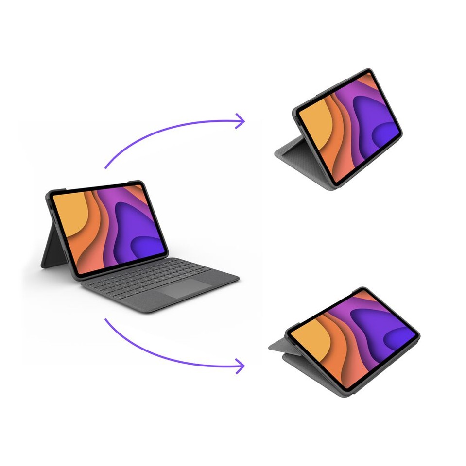 Logitech - Folio Touch til iPad Air (4 gen) - OXFORD GREY - Nordic