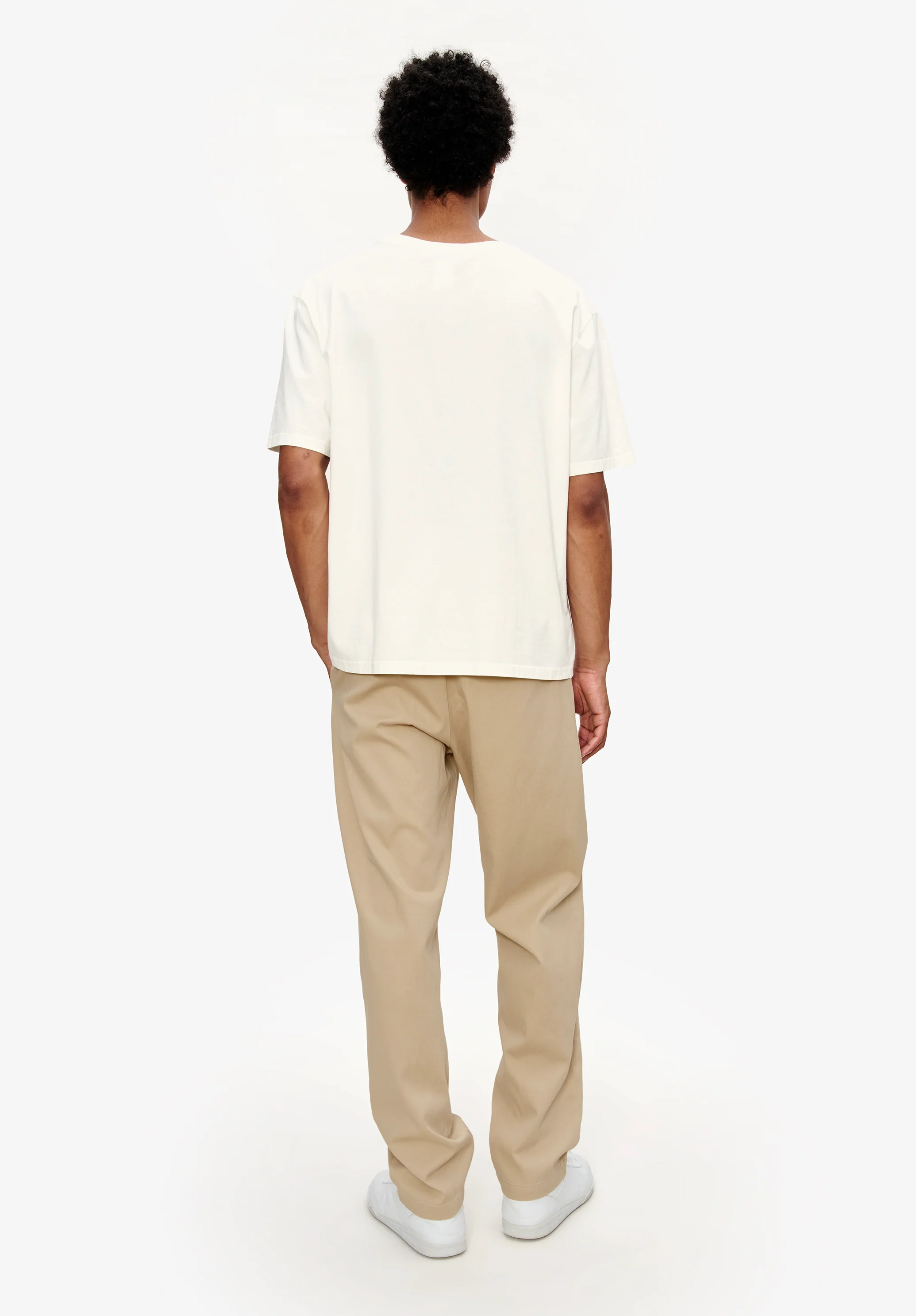 T-shirt délavé ample - Blanc casse
