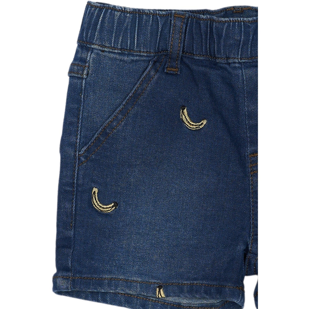Køb THE NEW Siblings Medium Blue Denim Embroidery Otis Denim Shorts