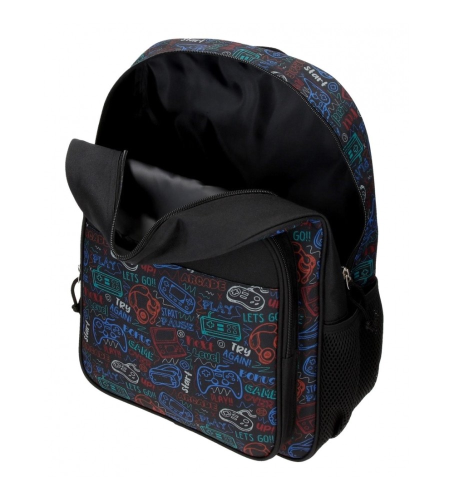 Mochila Roll Road Next Level, adaptável a carros pretos - 30x40x13cm