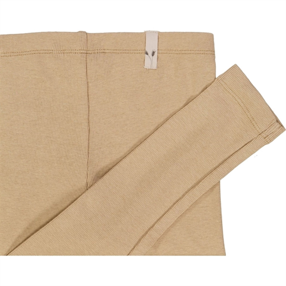 Latte Rib Leggings - Wheat → Luksusbaby.dk