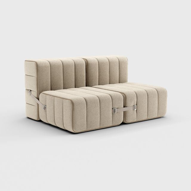Curt-Set 4 - e.g. Flexibele 2-zitter - Jet - 9110 (Grijs | Beige)