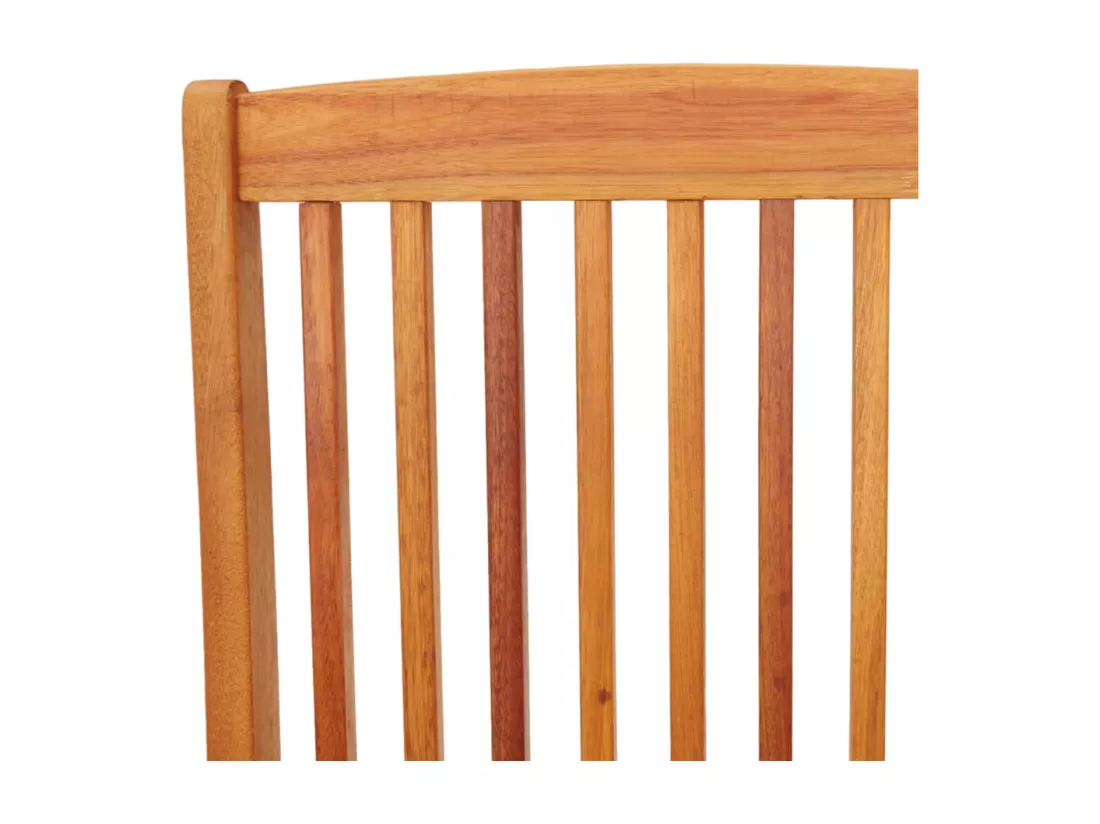 Chaises de jardin pliables lot de 4 Bois d'eucalyptus massif