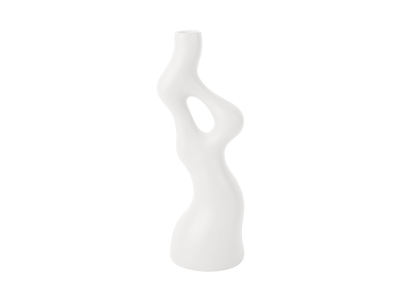 Vase Organic Swirls PT3912LB Latte brown