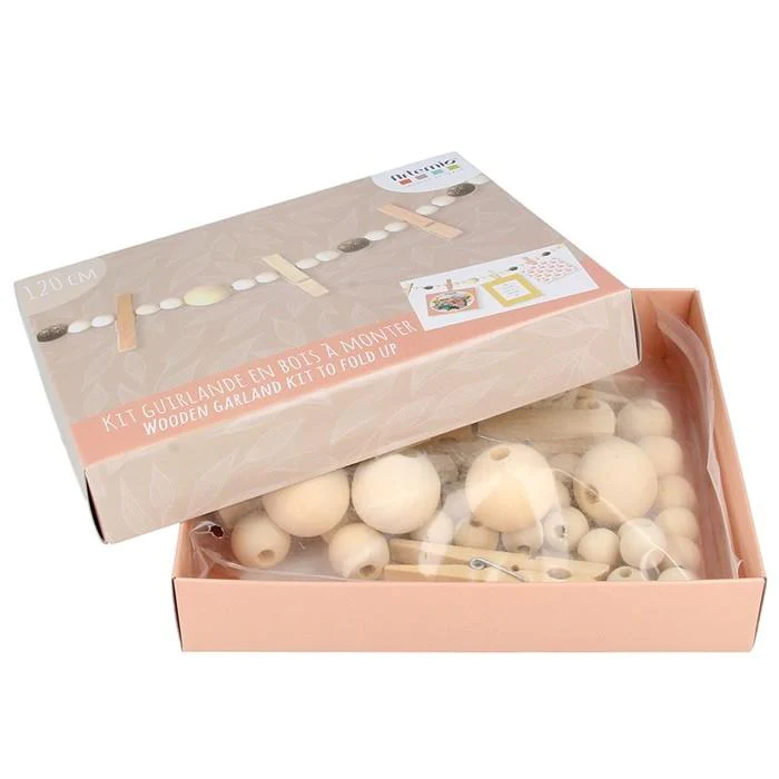 Coffret DIY décorations de Noël - Guirlande en bois souvenirs Artemio