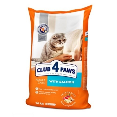 Ração seca para gatos Club 4 Paws sabor salmão
