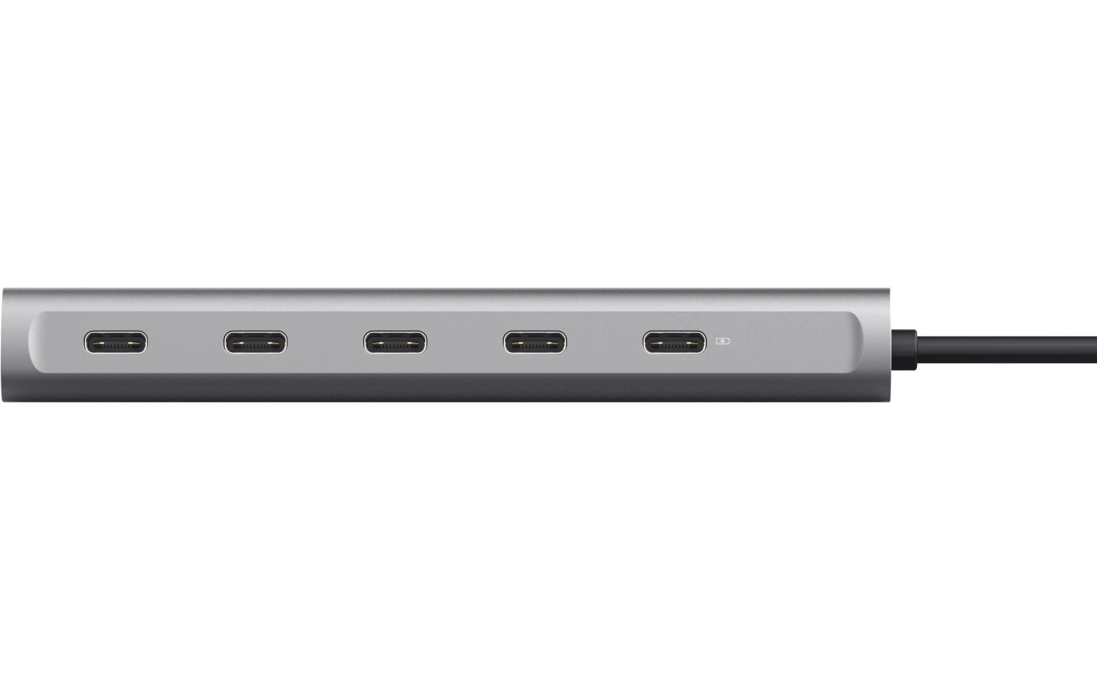 Halyx USB-C-Hub mit 5 PortsAluminium-USB-C-Hub für vier zusätzliche USB-C-Anschlüsse