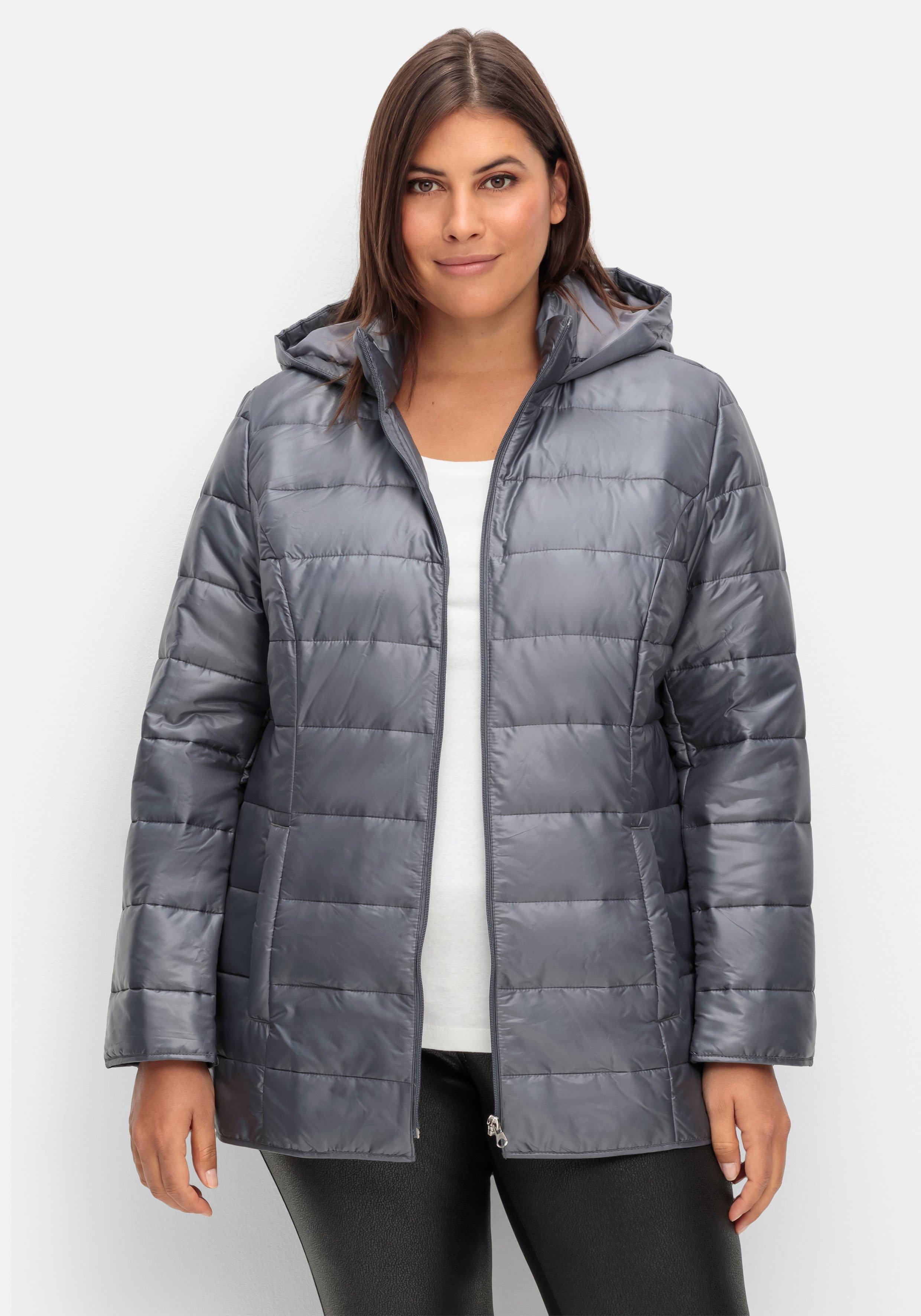Leicht wattierte Steppjacke mit Kapuze