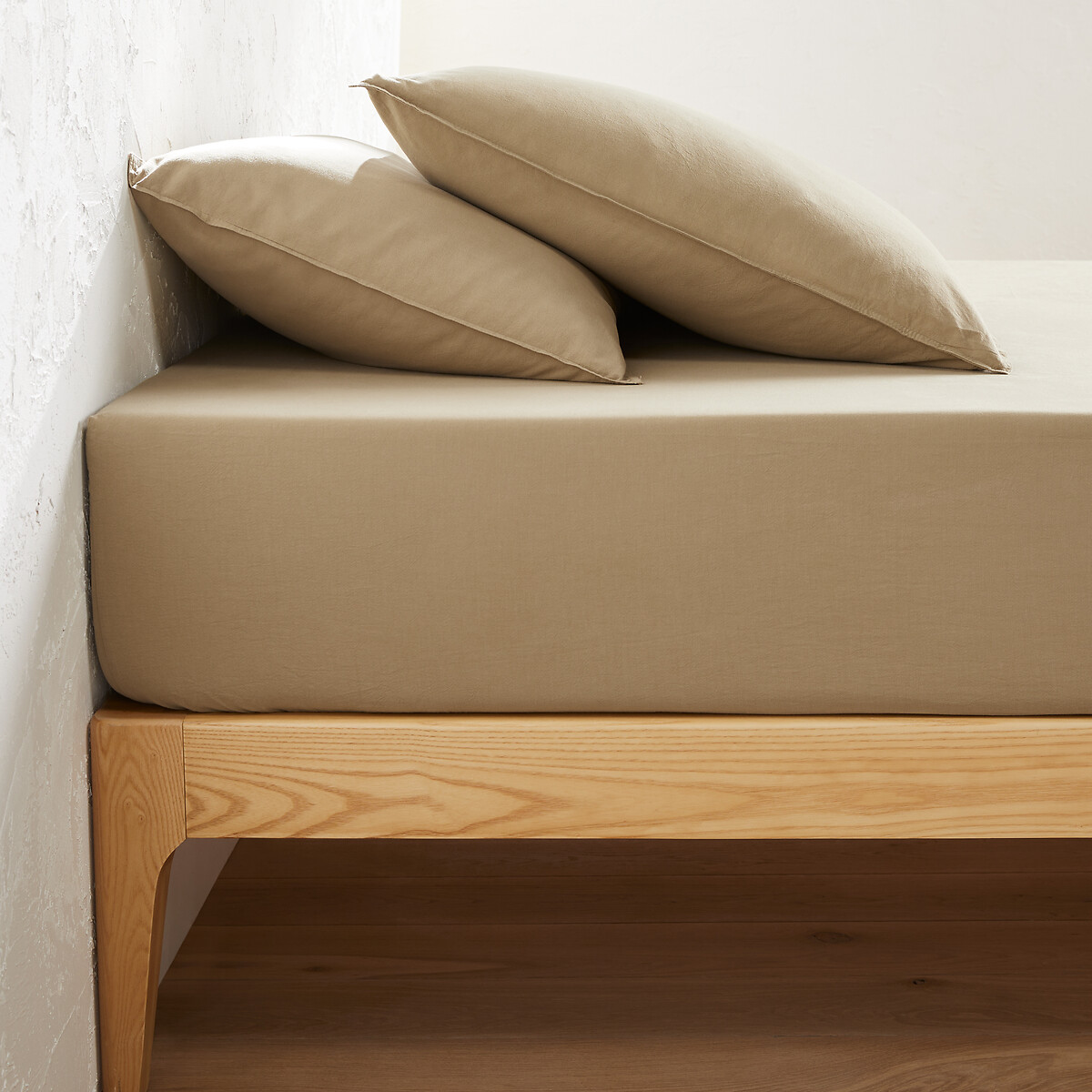 LA REDOUTE INTERIORS<br>Lençóis de algodão, capa de 30 cm, técnica de tingimento vegetal