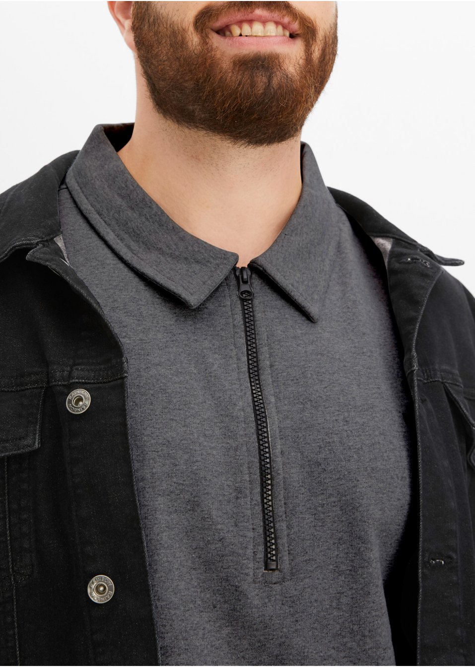 Sweat-shirt à col polo