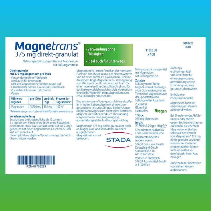 Magnetrans direkt 375 mg Granulat, 20 St
