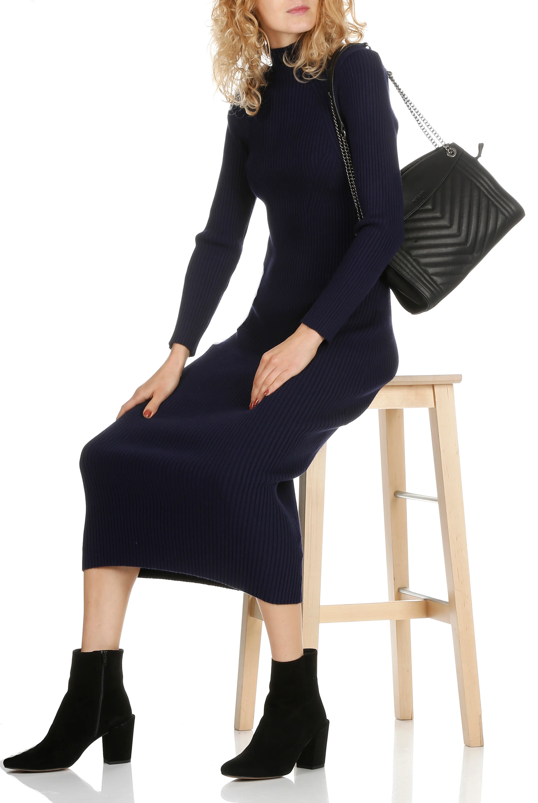 SIMONE - Sac matelassé en cuir | Noir