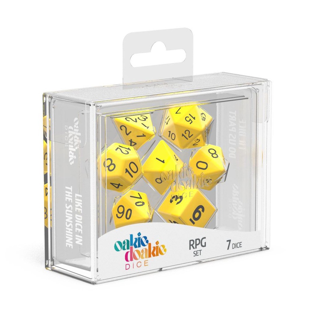Oakie Doakie Dice dés RPG-Set Solid - Jaune (7)