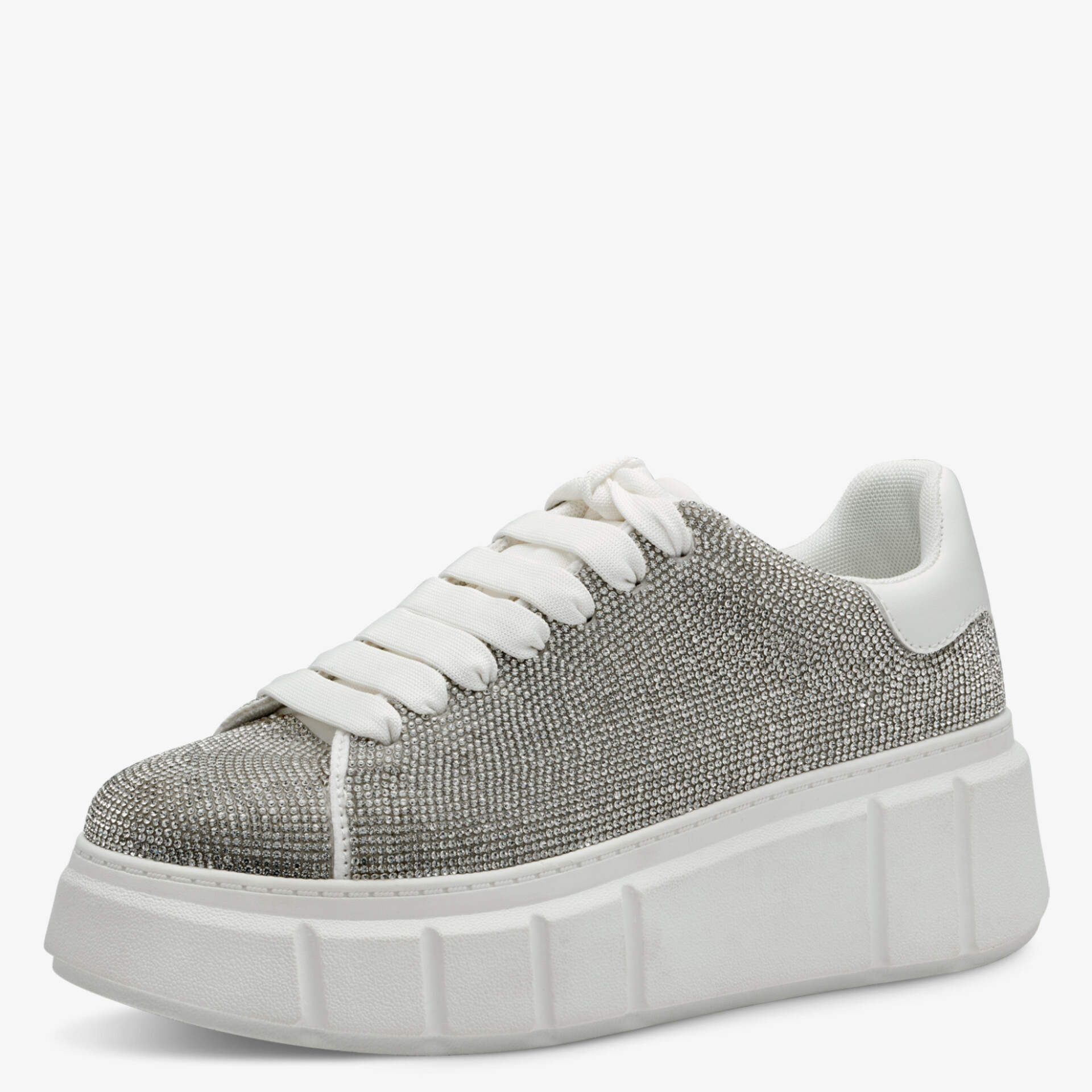 Tamaris Damen Plateau Sneaker silber