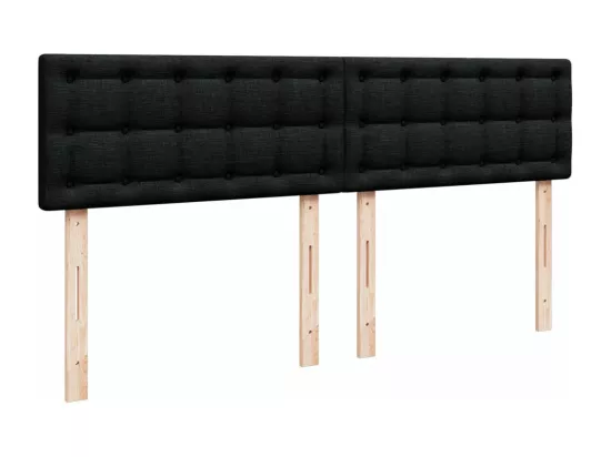 Sommier à lattes de lit avec matelas Noir 180x200 cm Tissu