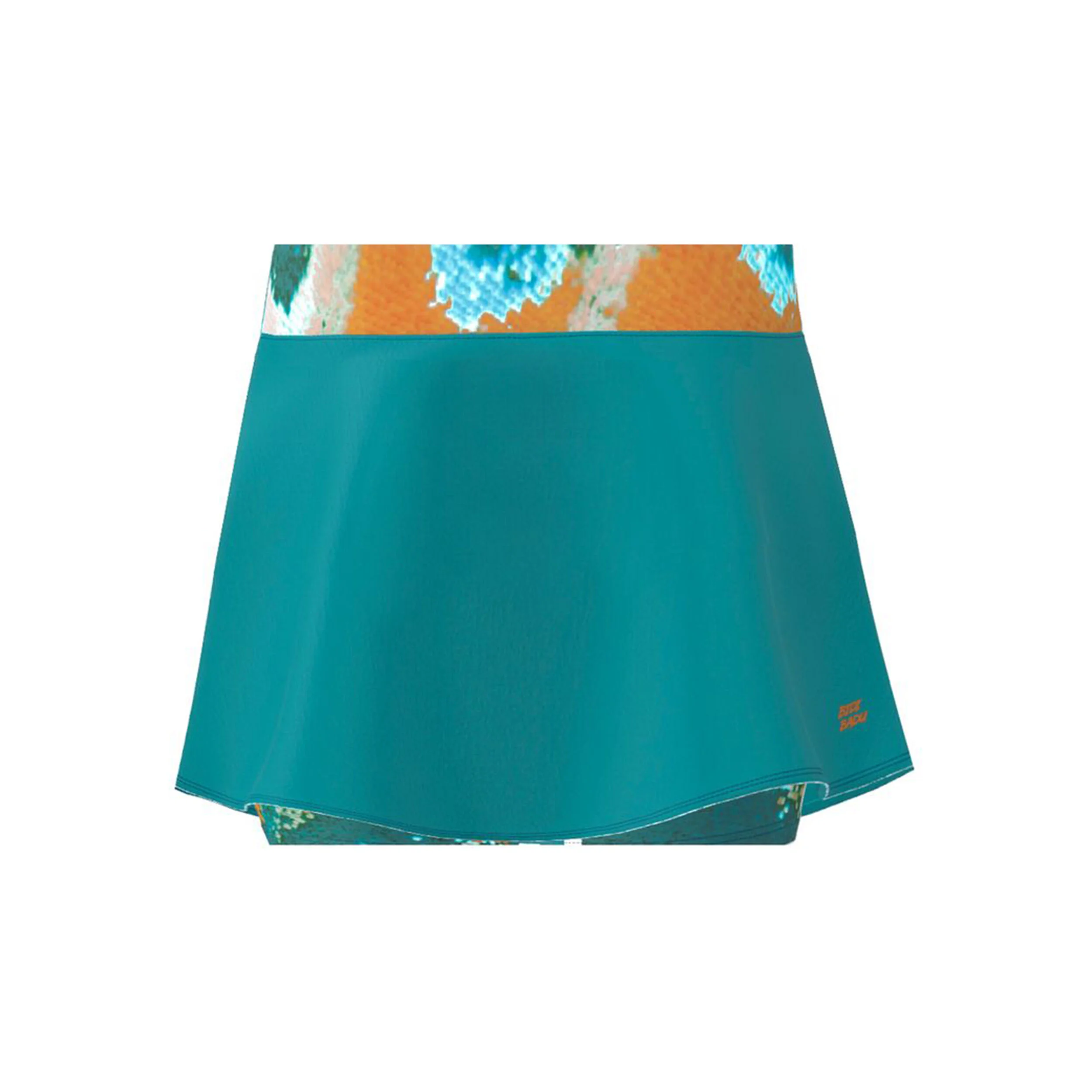 BIDI BADU Melbourne 2025 Printed Wavy Jupe Filles - Bleu Petrol, Orange