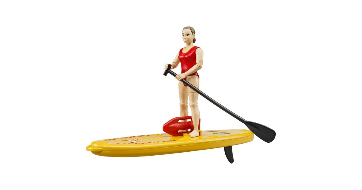 bruderbworld Strandwacht met SUP board Speelfiguur  (62785)