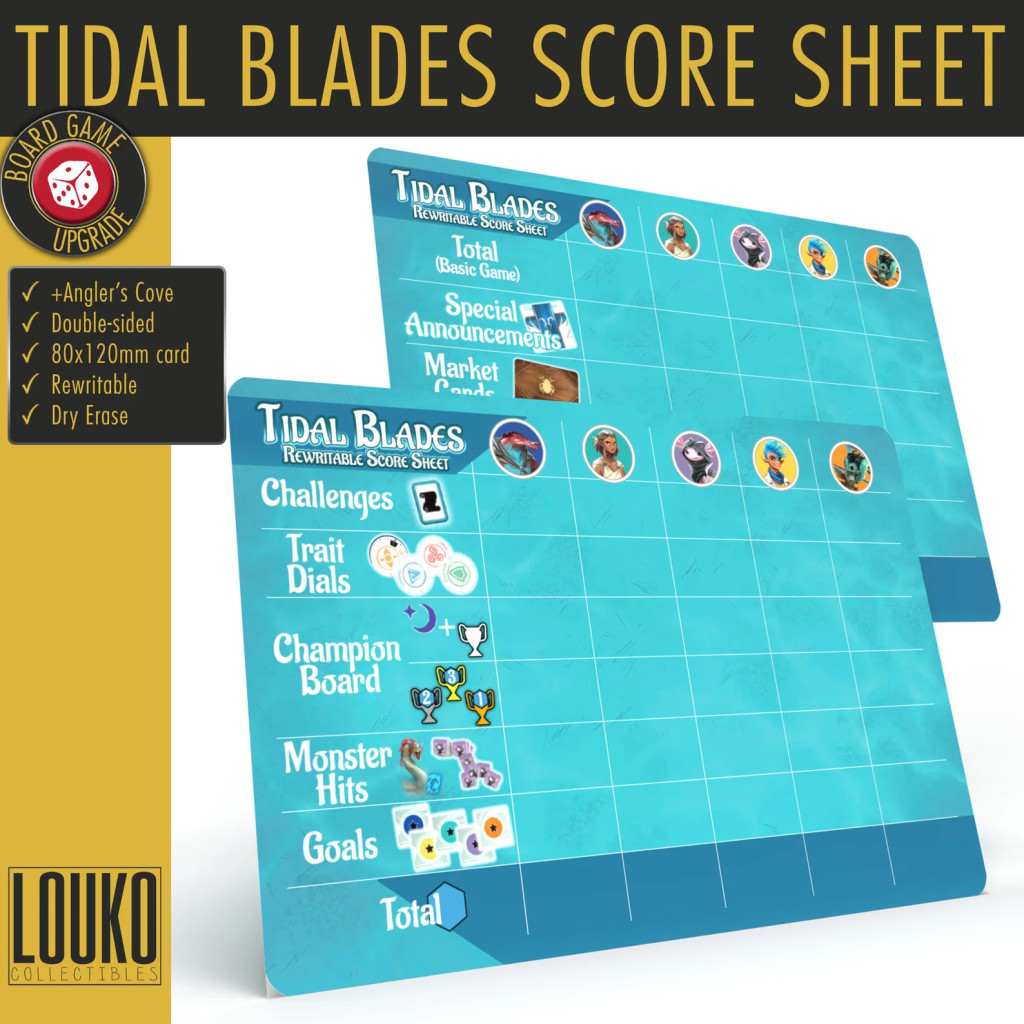 Tidal Blades: Heroes of the Reef - Feuille de score réinscriptible