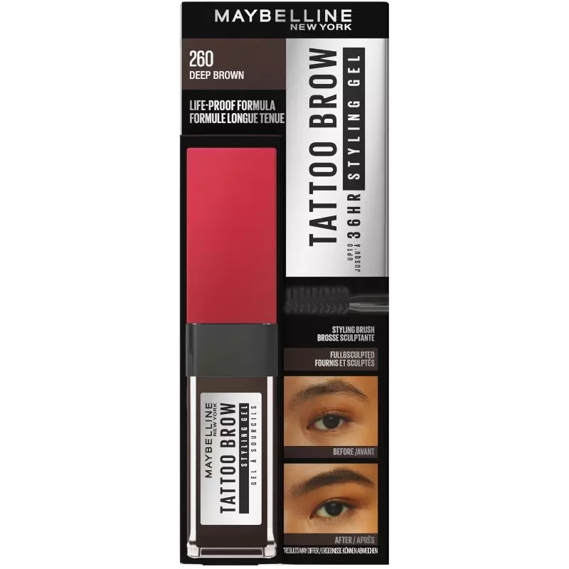 Maybelline New York Tattoo Brow 36H Styling Gel 6 ml - 260 Deep Brown
