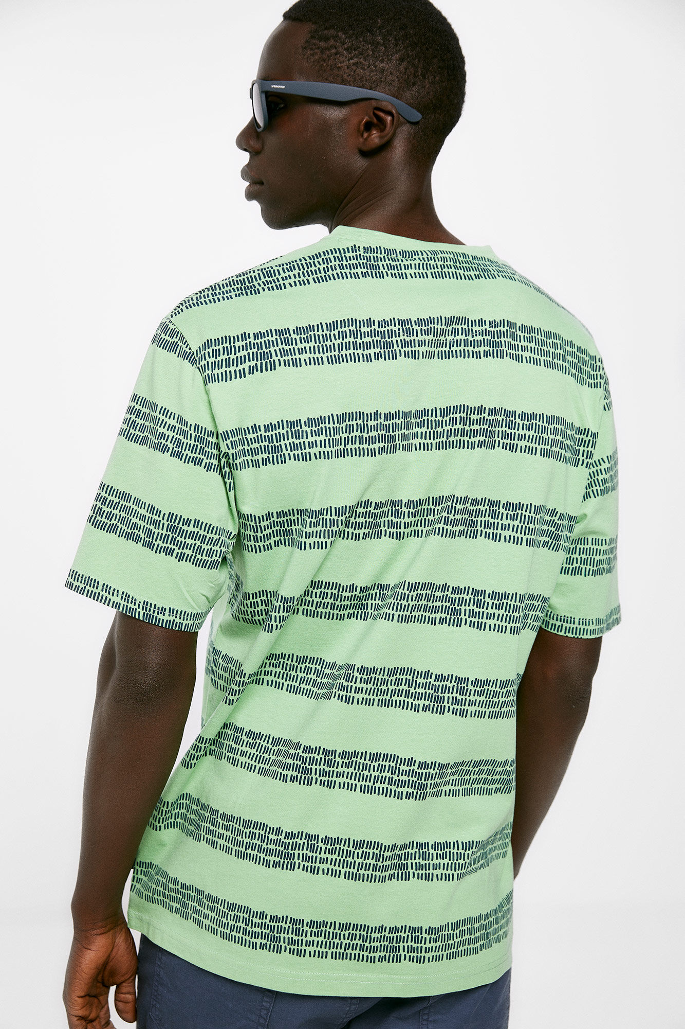 Camiseta Raya texturizada - verde