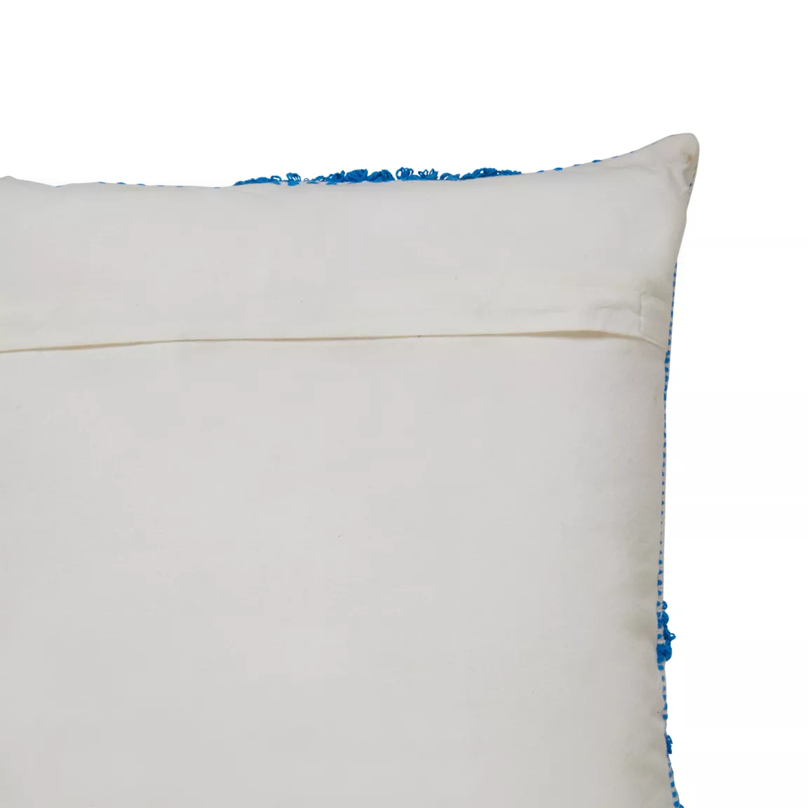 Coussin carré coton (50 x 50 cm) Poppy Bleu