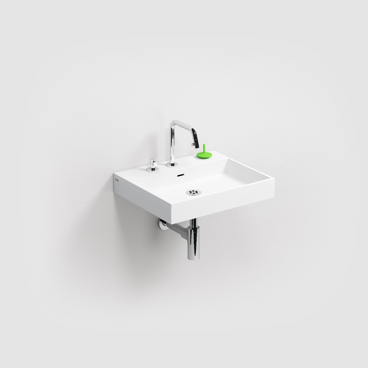 Clou Wash Me wastafel solid surface 50cm wit mat