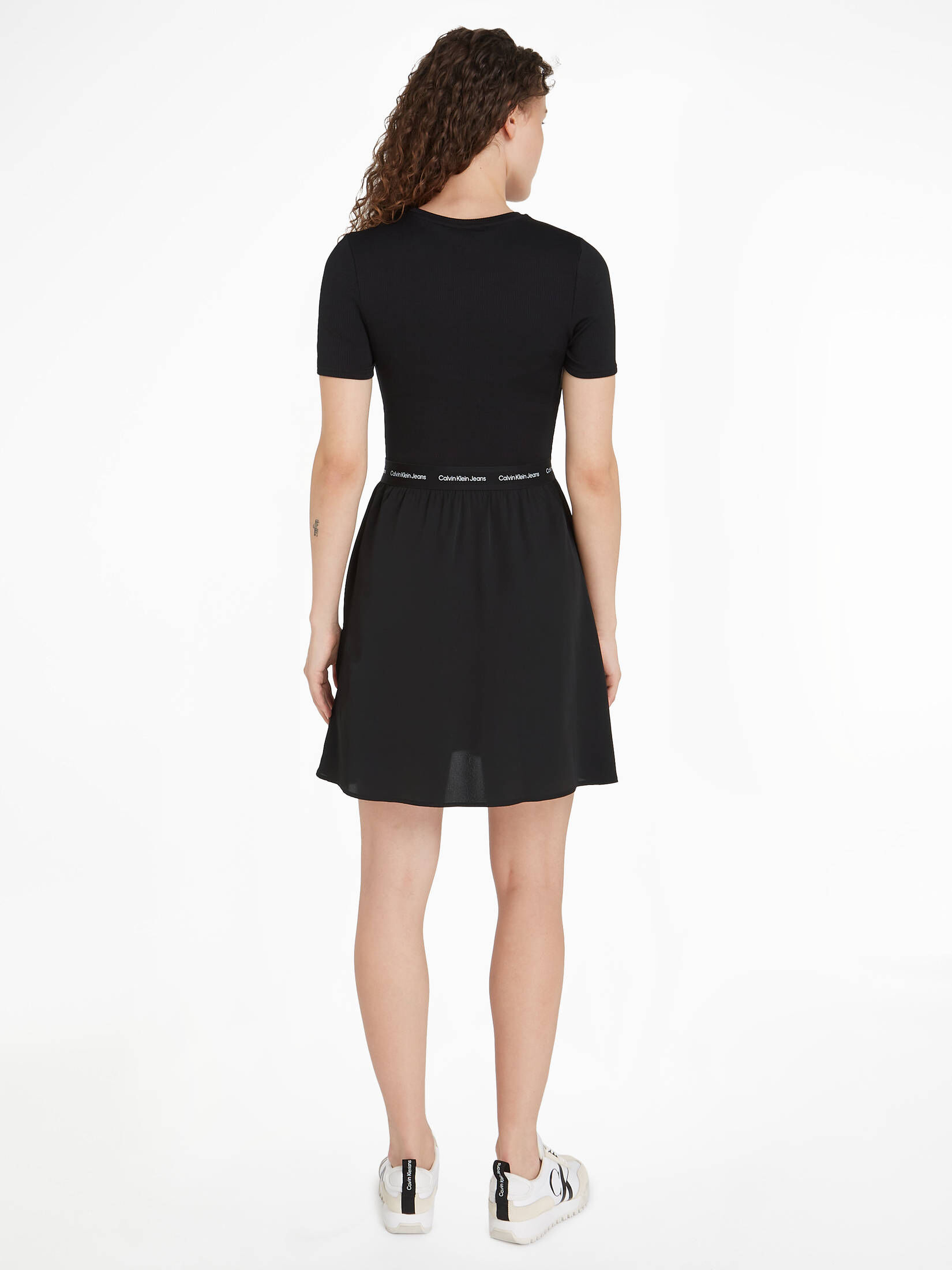 CALVIN KLEIN JEANS| Damen Minikleid LOGO ELASTIC