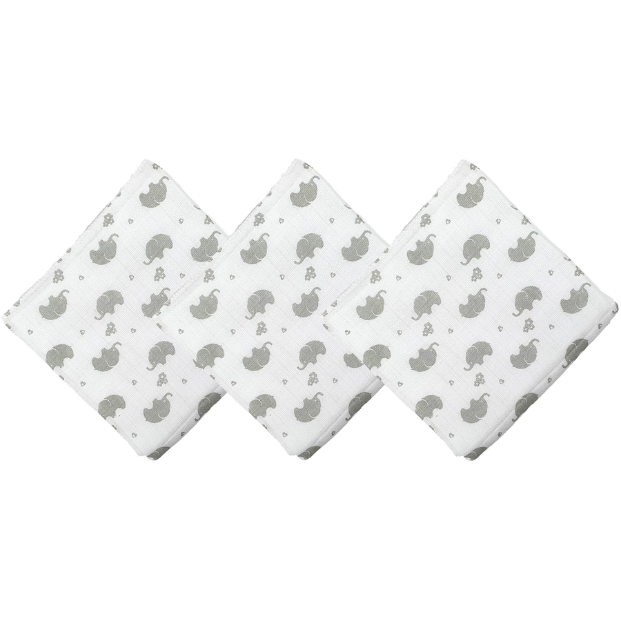 HÜTTE & CO Mulltücher 3er Pack weiß