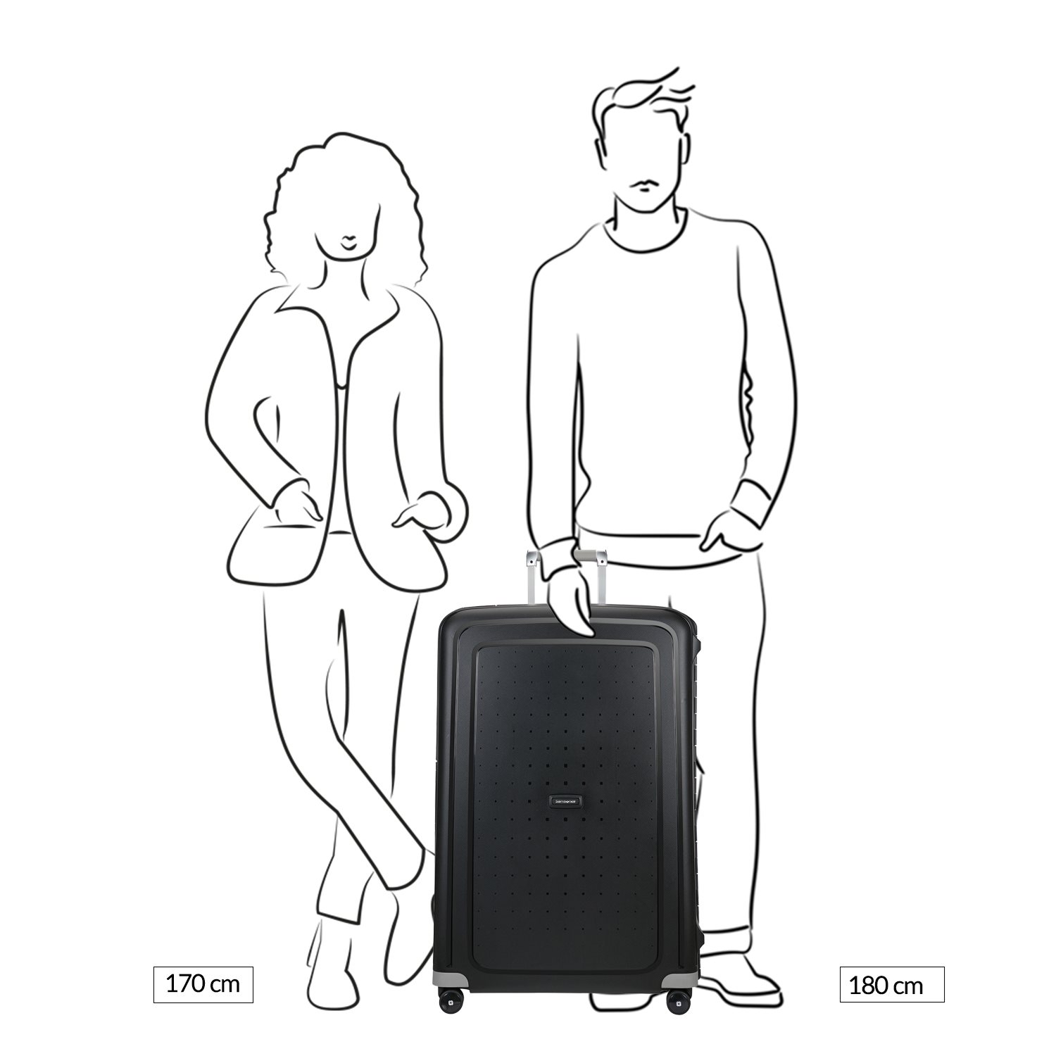 Samsonite S'Cure Spinner 81 crimson red