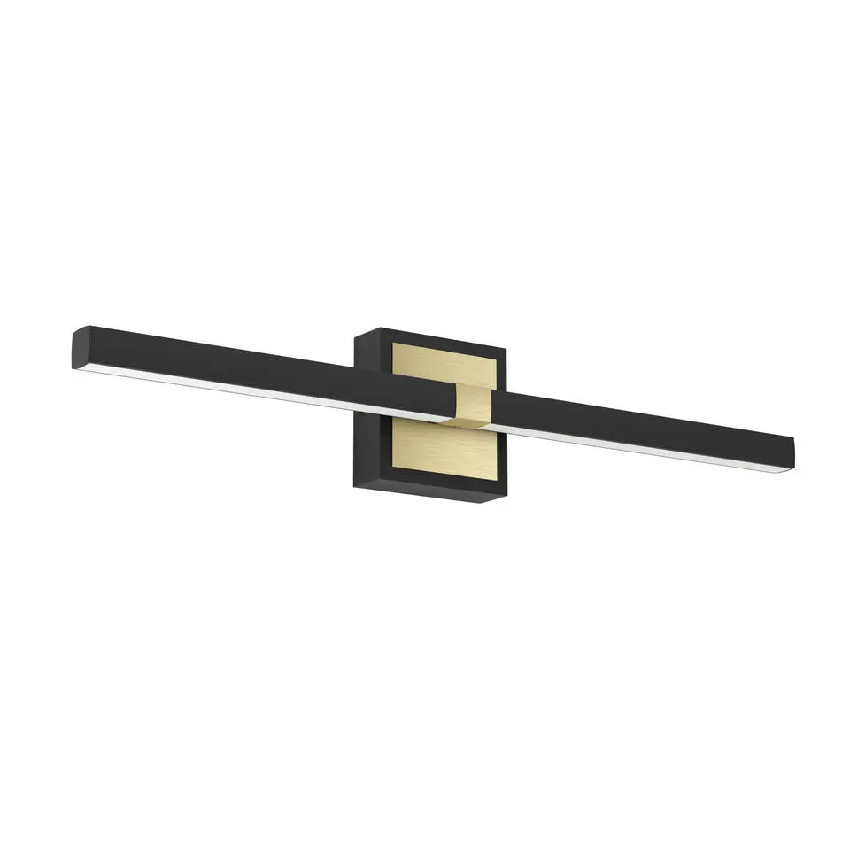EGLO Peguera Wandlamp - LED - 60 cm - Zwart/Goud - Spiegellamp