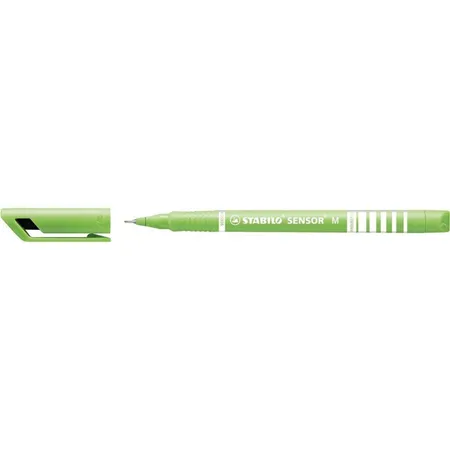Fineliner mit gefederter Spitze - STABILO SENSOR M - medium - 4er Pack - hellgrün, türkis, pink, lila