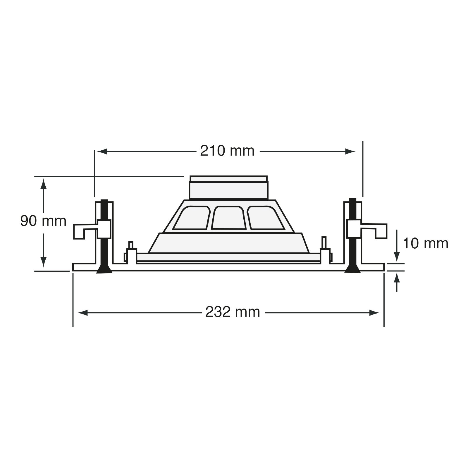 Audiophony CHP630 2-weg 6,5 inch plafondspeaker wit 30W- 100V/8 Ohm (per stuk)