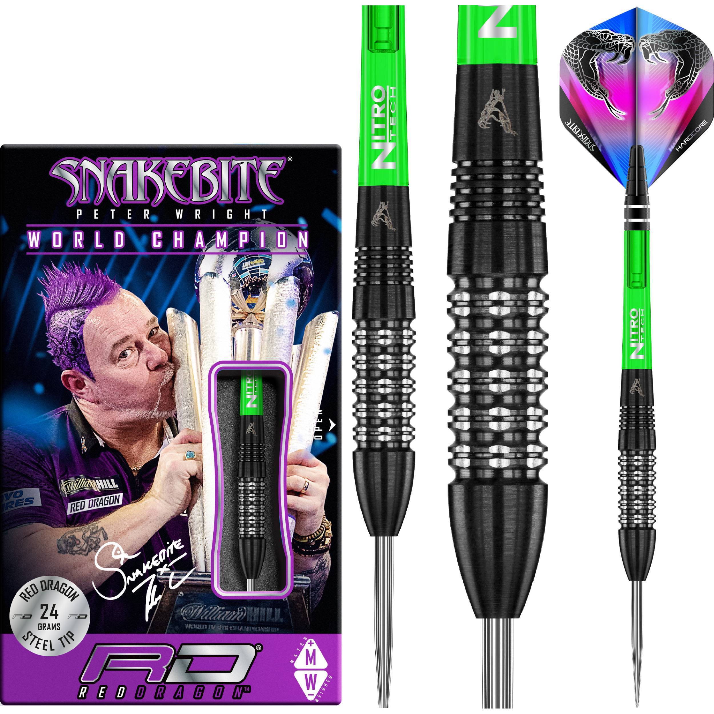 Red Dragon - Peter Wright - Snakebite Black Strike - Steeldart