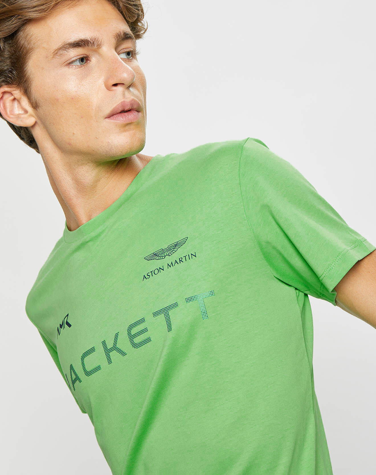 Hackett London T-Shirt Aston Martin Racing vert fluo