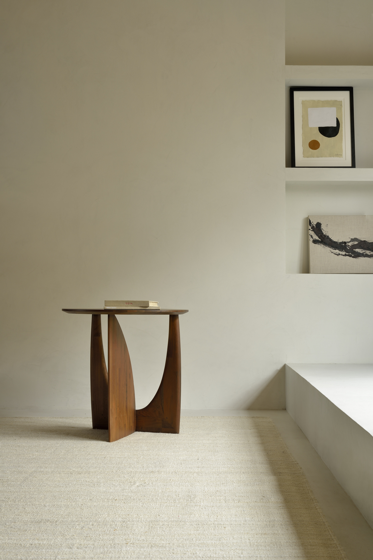 Geometric bijzettafel - eiken