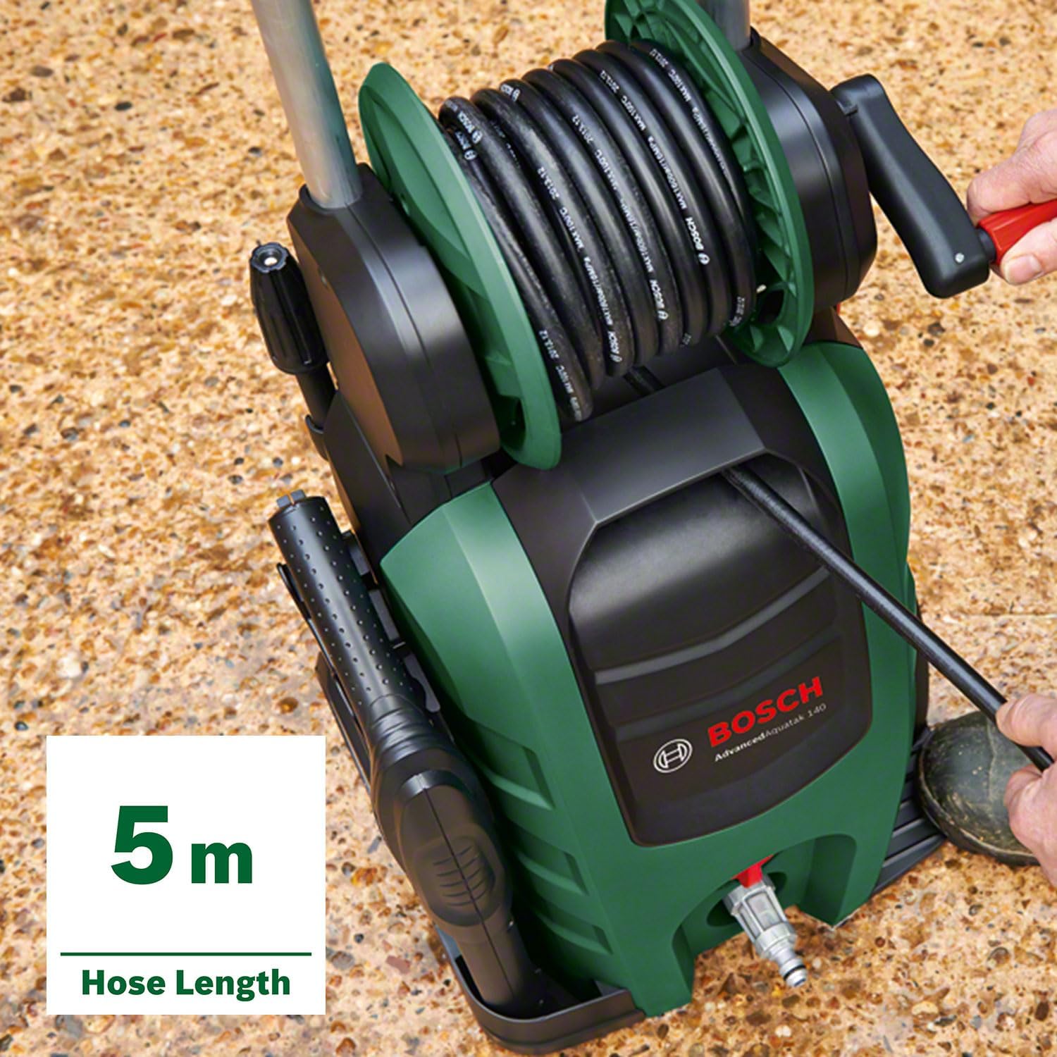 Bosch AdvancedAquatak 140 Hochdruckreiniger - 2100 Watt, 140 bar, 450 l/h, vielseitige Reinigungsmöglichkeiten, Aufbewahrungsfach, inkl. Zubehör