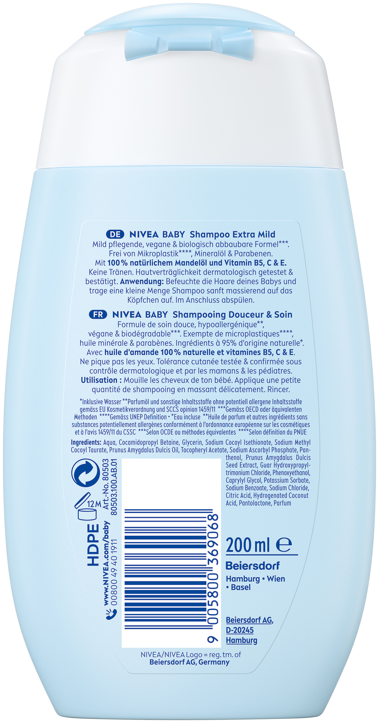 Nivea BABY Shampoo extra mild Fl 200 ml