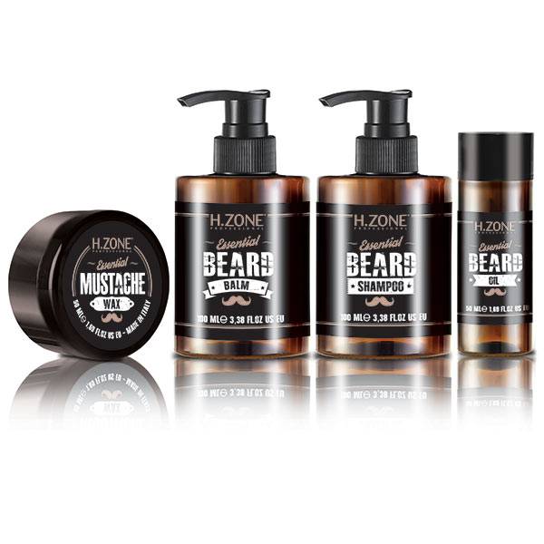 Kit shampooing, baume et huile barbe et moustache - Essential / 350g