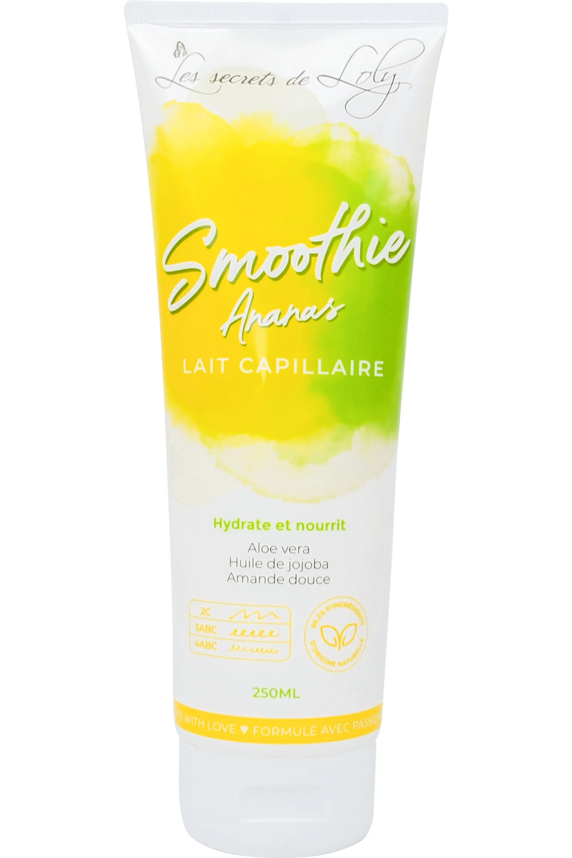 Les Secrets de Loly Lait capillaire hydratant smoothie Ananas-250 ml