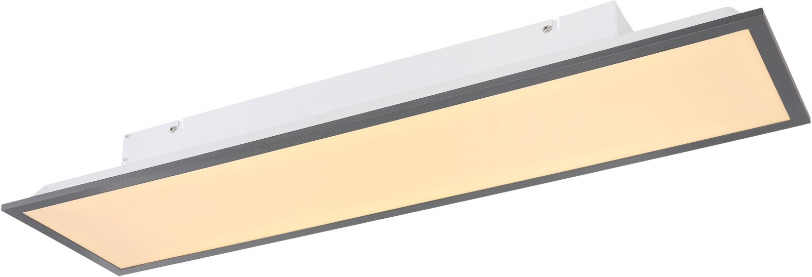 LED-Deckenleuchte - weiß-alufarben - 80 cm