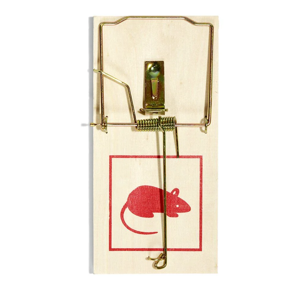 Tapette à souris en bois 17,5x8xép2cm