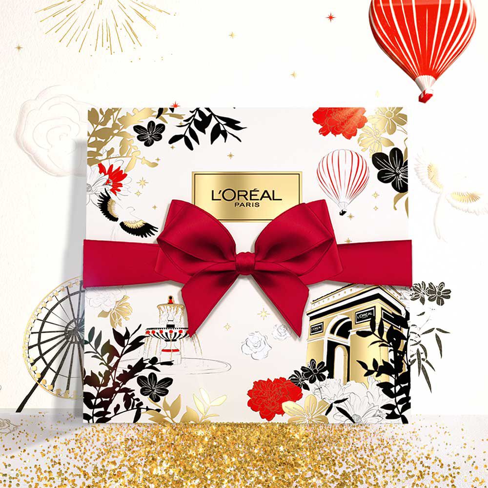 Coffret Cadeau Midnight Sérum, Mascara Volume, Rouge à Lèvres