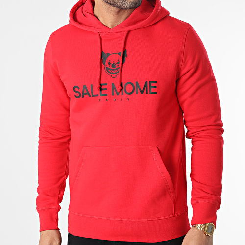 Sweat Capuche Clown Rouge Noir
