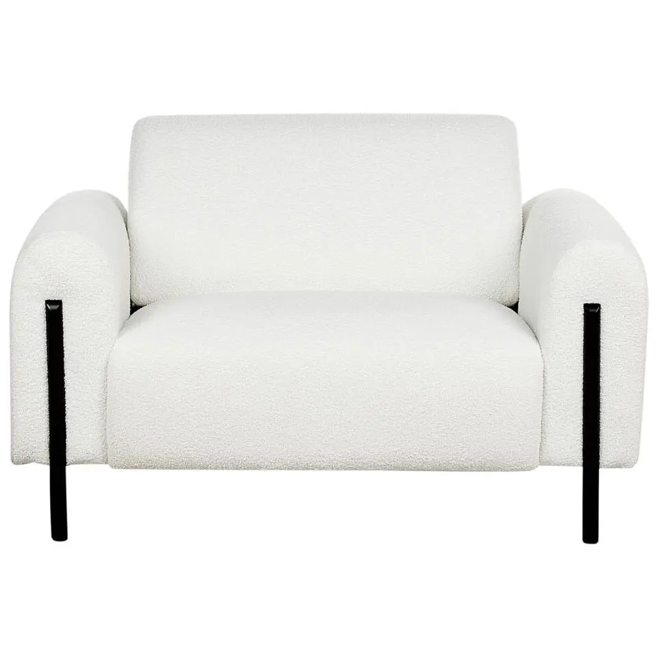 ASKIM - Fauteuil - Wit - Bouclé