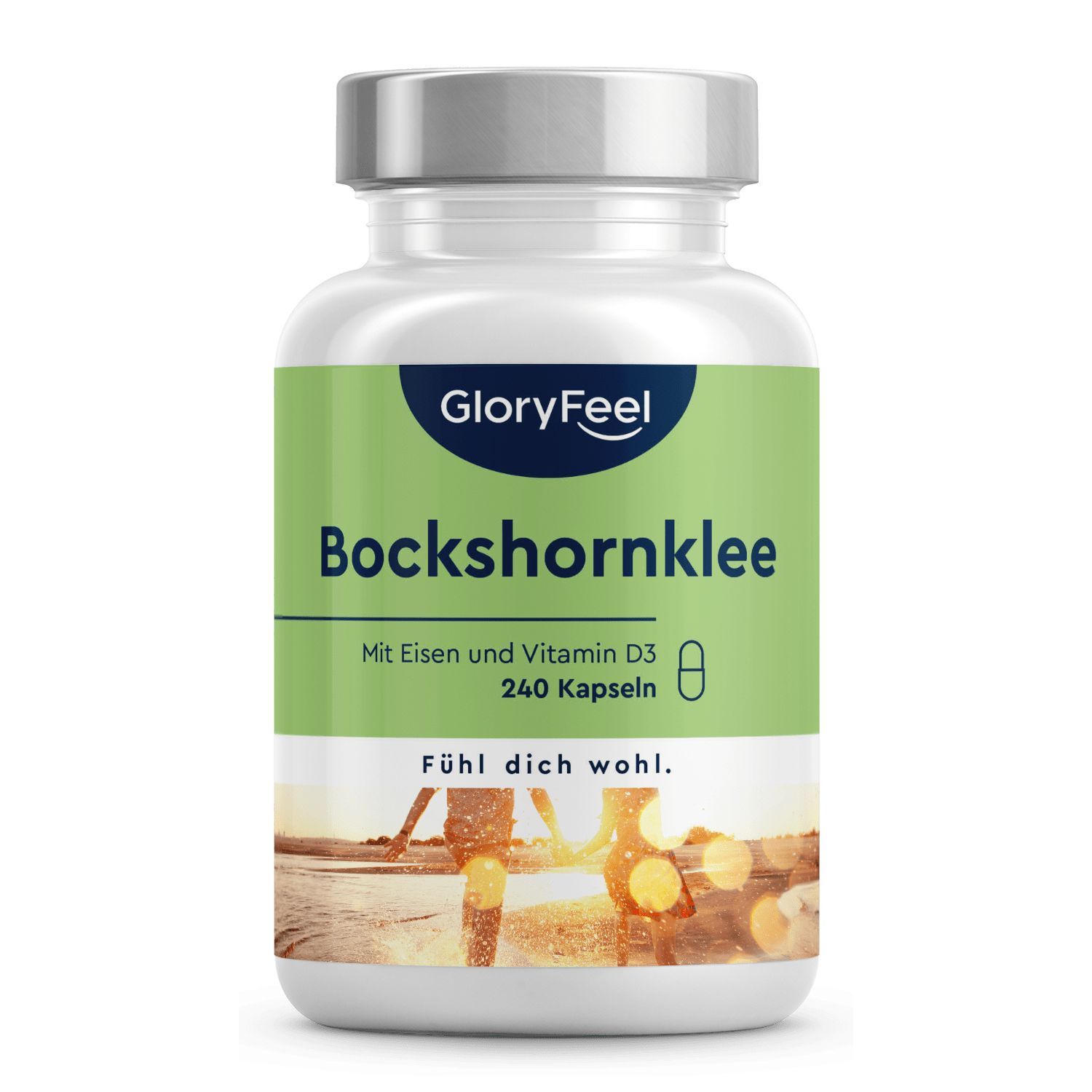gloryfeel ® Bockshornklee Kapseln aktiviert - Mit Eisen und Vitamin D3