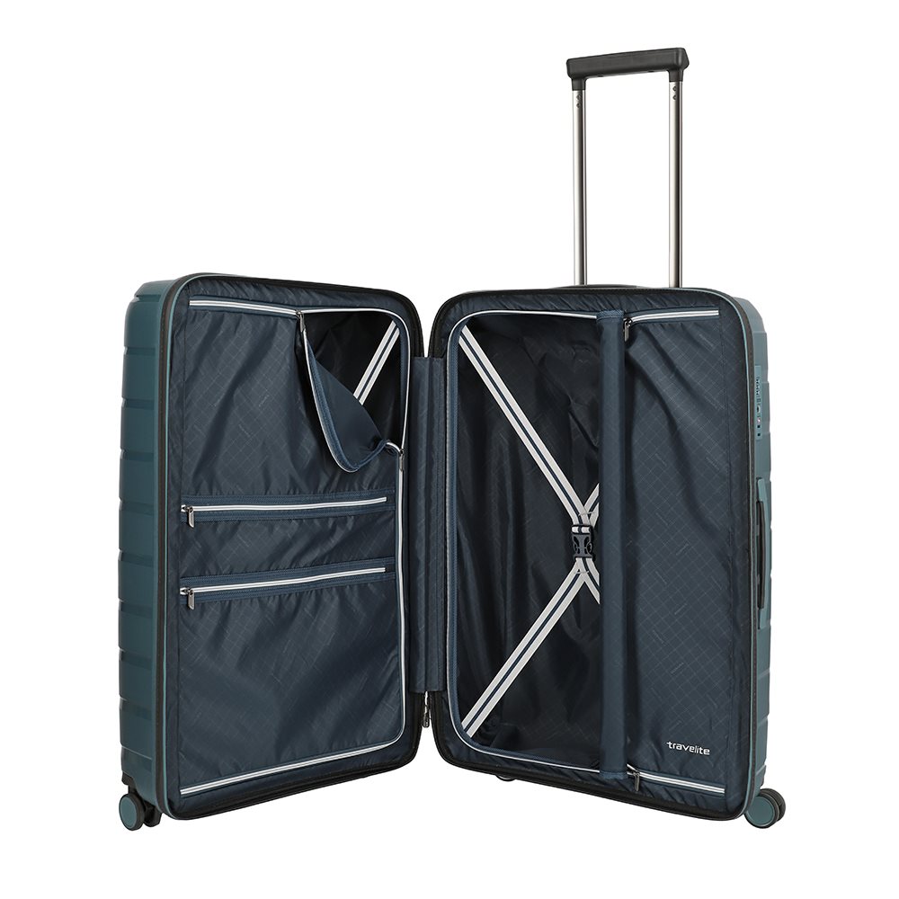 Travelite Air Base 4 Wiel Trolley M Expandable ice blue